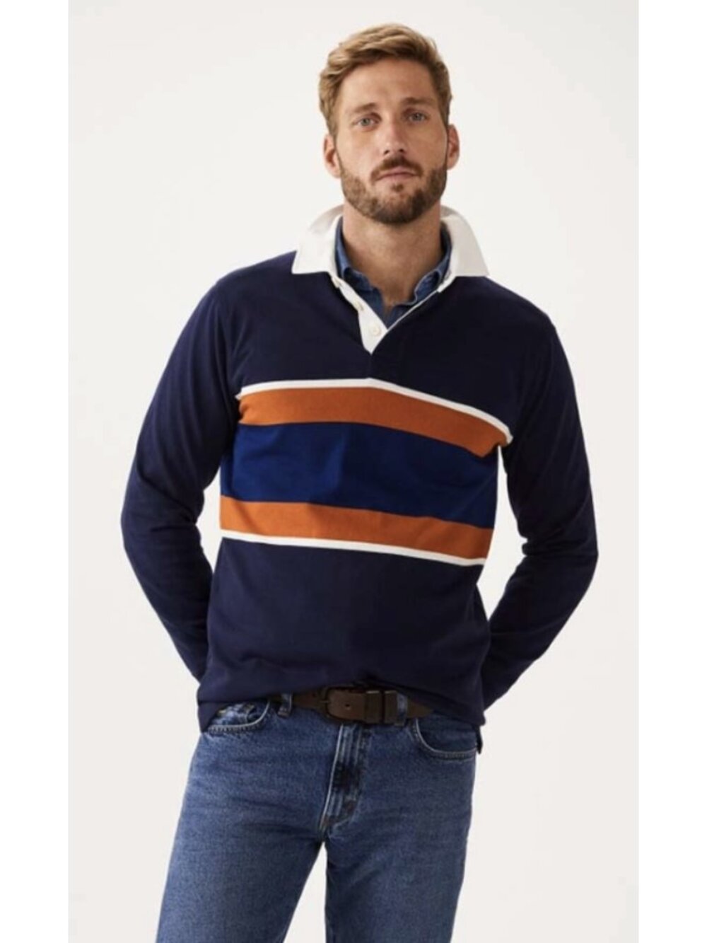 R.M. WILLIAMS Culburra Collared Rugby Shirt XXL Preppy Sport Casual Retro